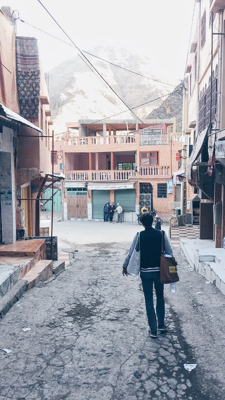 Small town of Imlil with Lily
